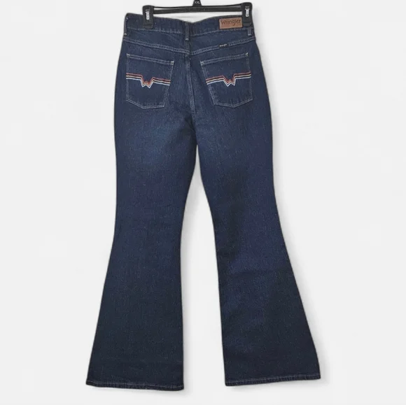 Wrangler Dark Blue Women's Flare Jeans /high-rise fierce flare/Size 6/28X32 - Picture 3 of 16